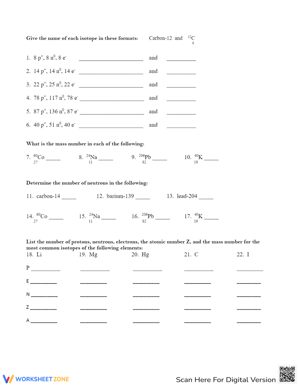 Understanding Isotopes Worksheet - Page 2