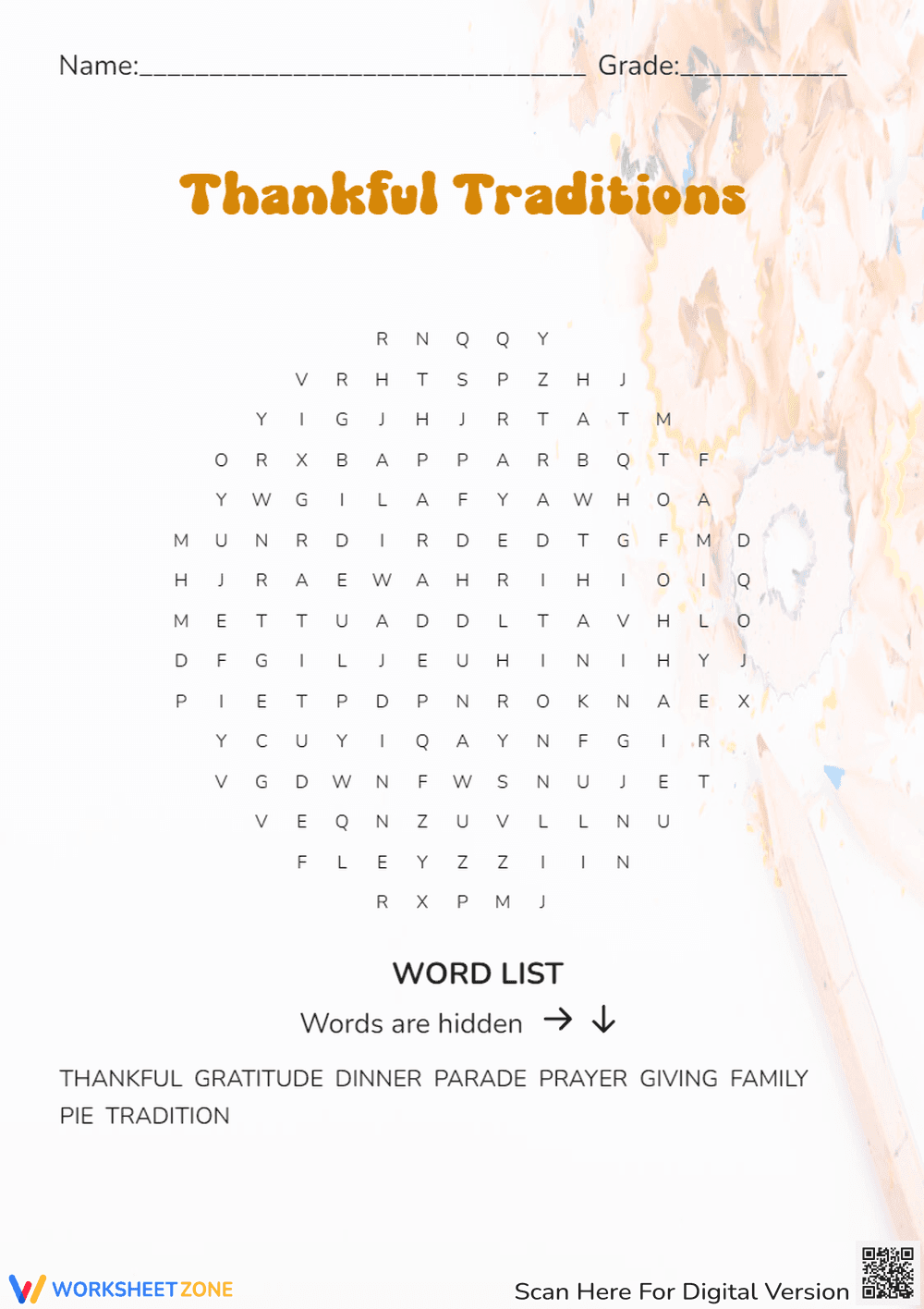 Thankful Traditions - Page 1