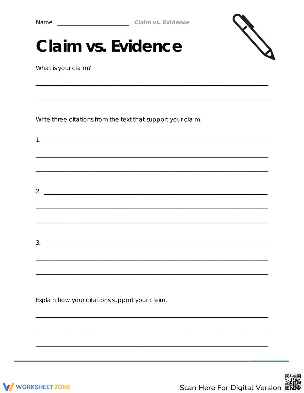 Citing for Success Worksheet - Page 1