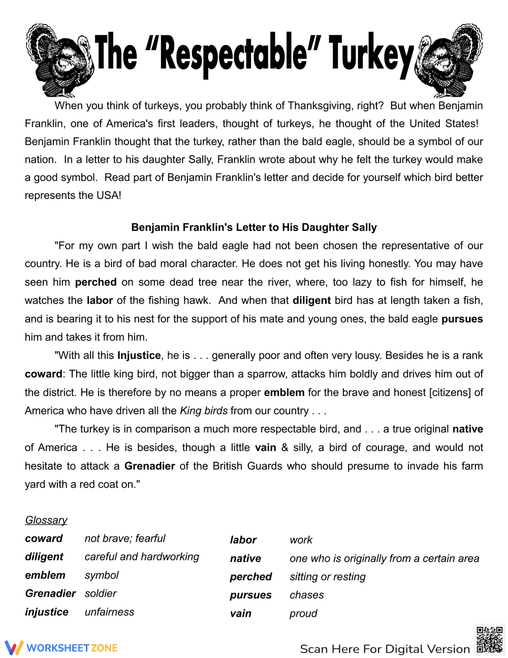 The Respectable Turkey: A Thanksgiving Story - Page 1