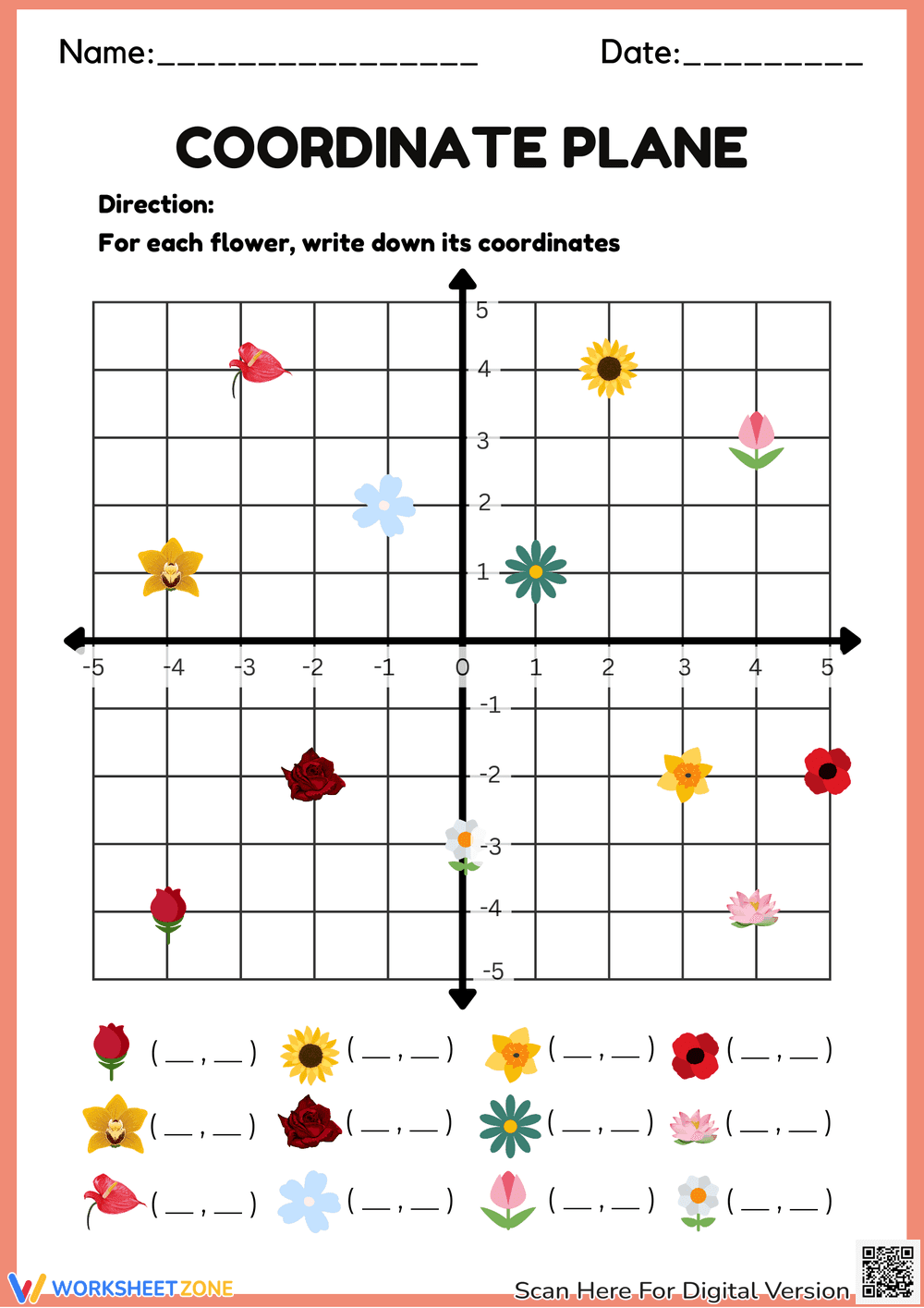 Practice Coordinate Plane Skills - Page 1