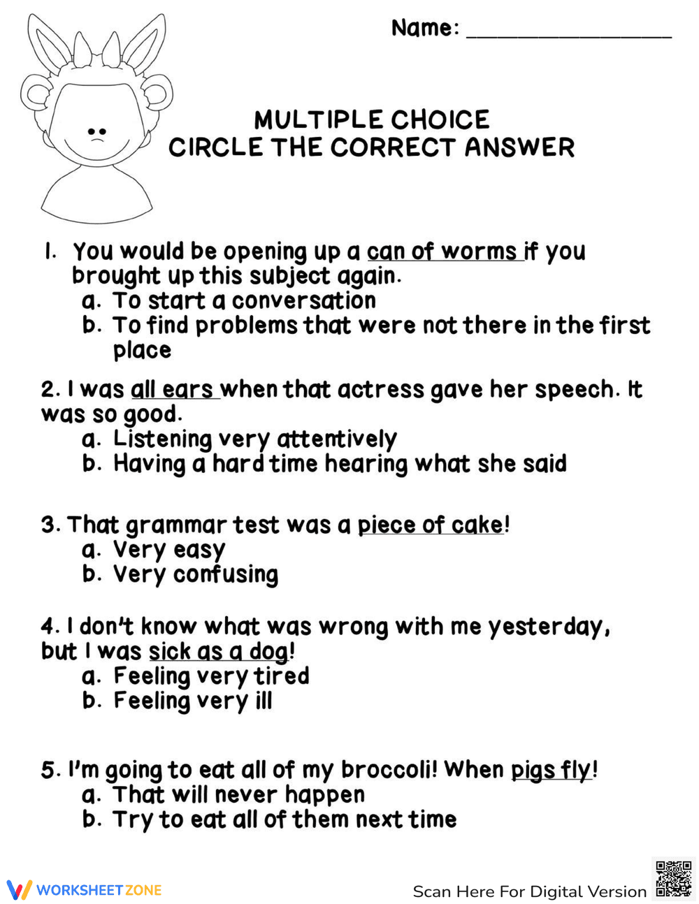 ESL Idioms Activities 2 - Page 3