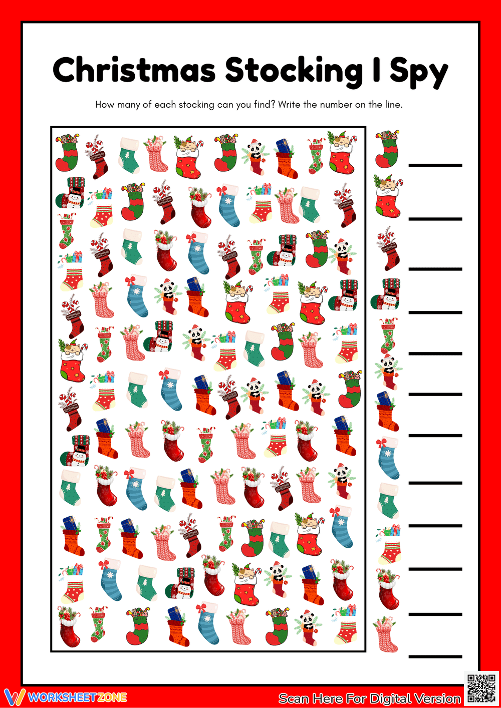 Christmas Stocking I Spy Fun - Page 1