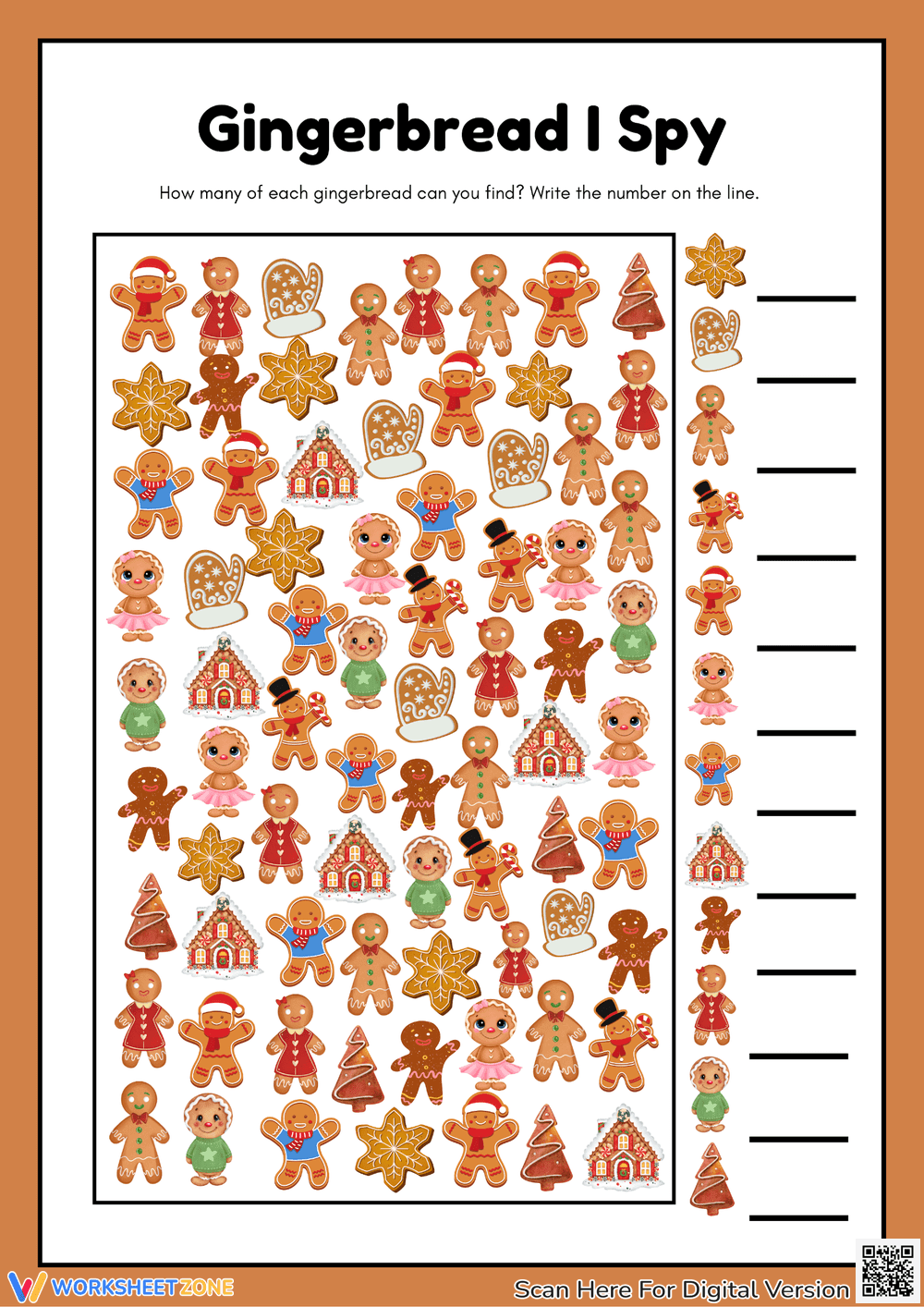 Gingerbread Christmas I Spy Fun - Page 1