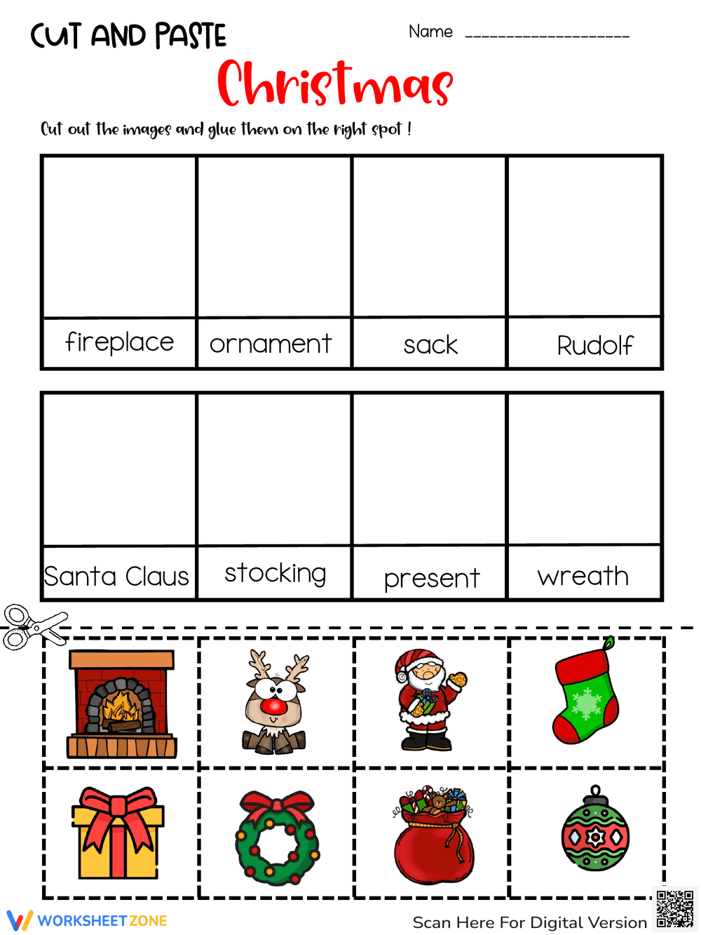 Creative Cut and Paste Christmas Activity - Page 1