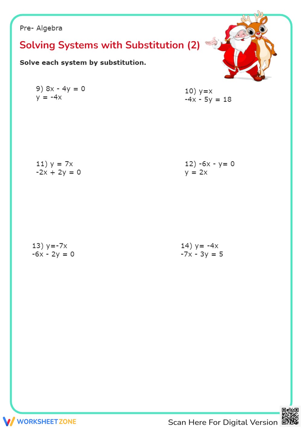 Worksheet 2: Solve For Y - Page 1