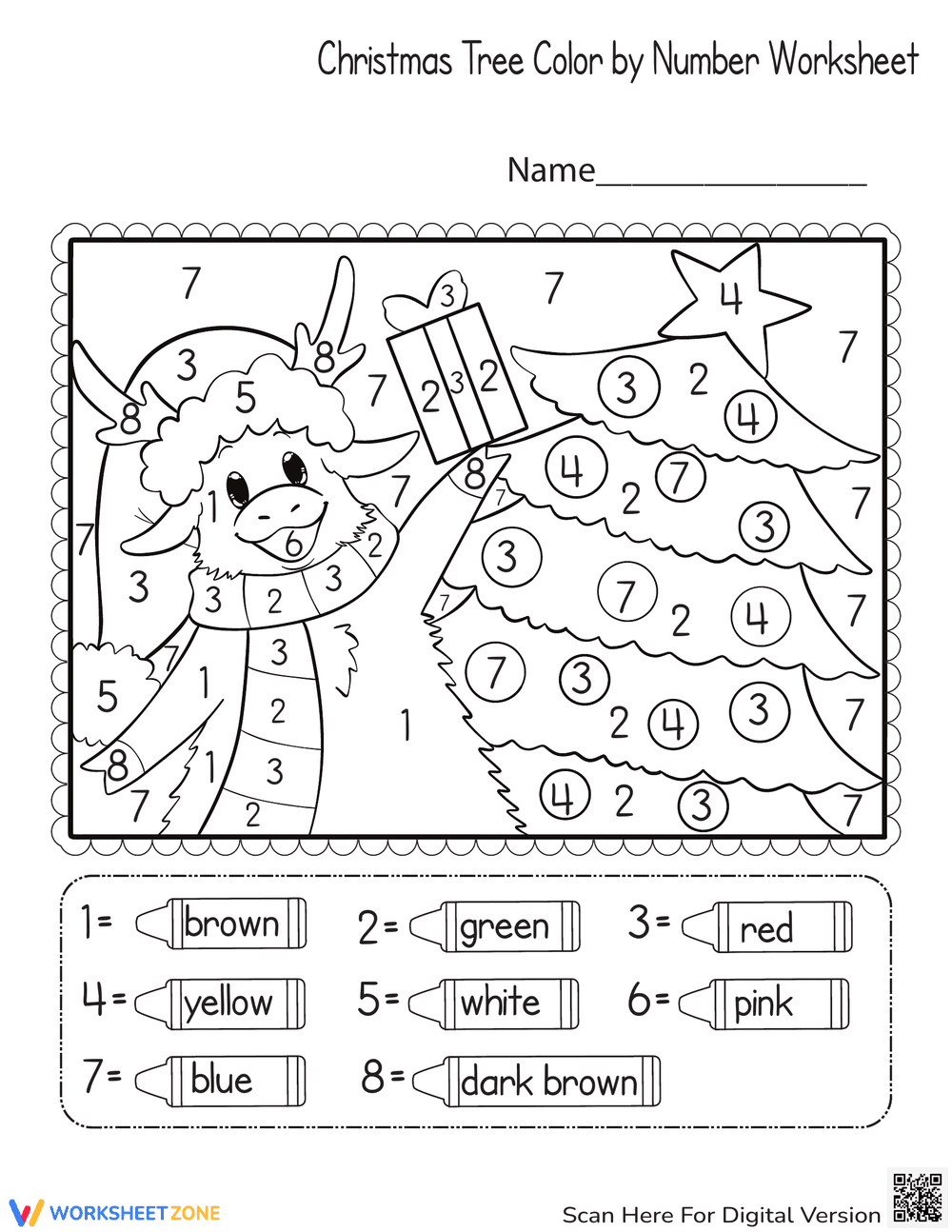 Color the Christmas Tree 1 - Page 1
