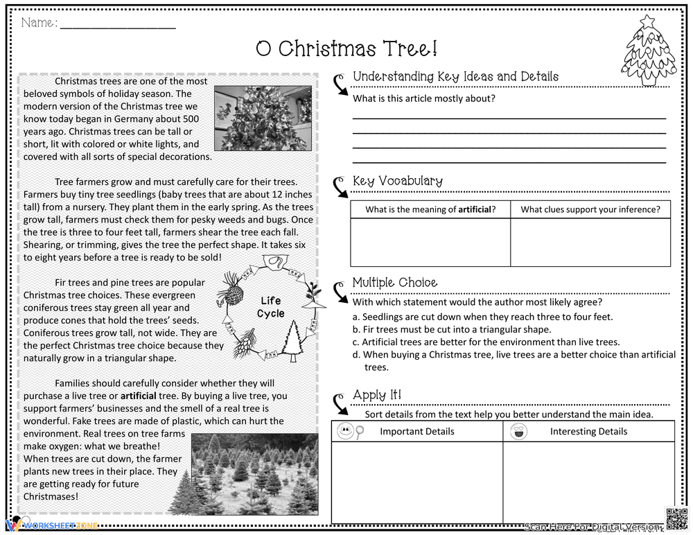 Christmas Tree Reading 1 - Page 1