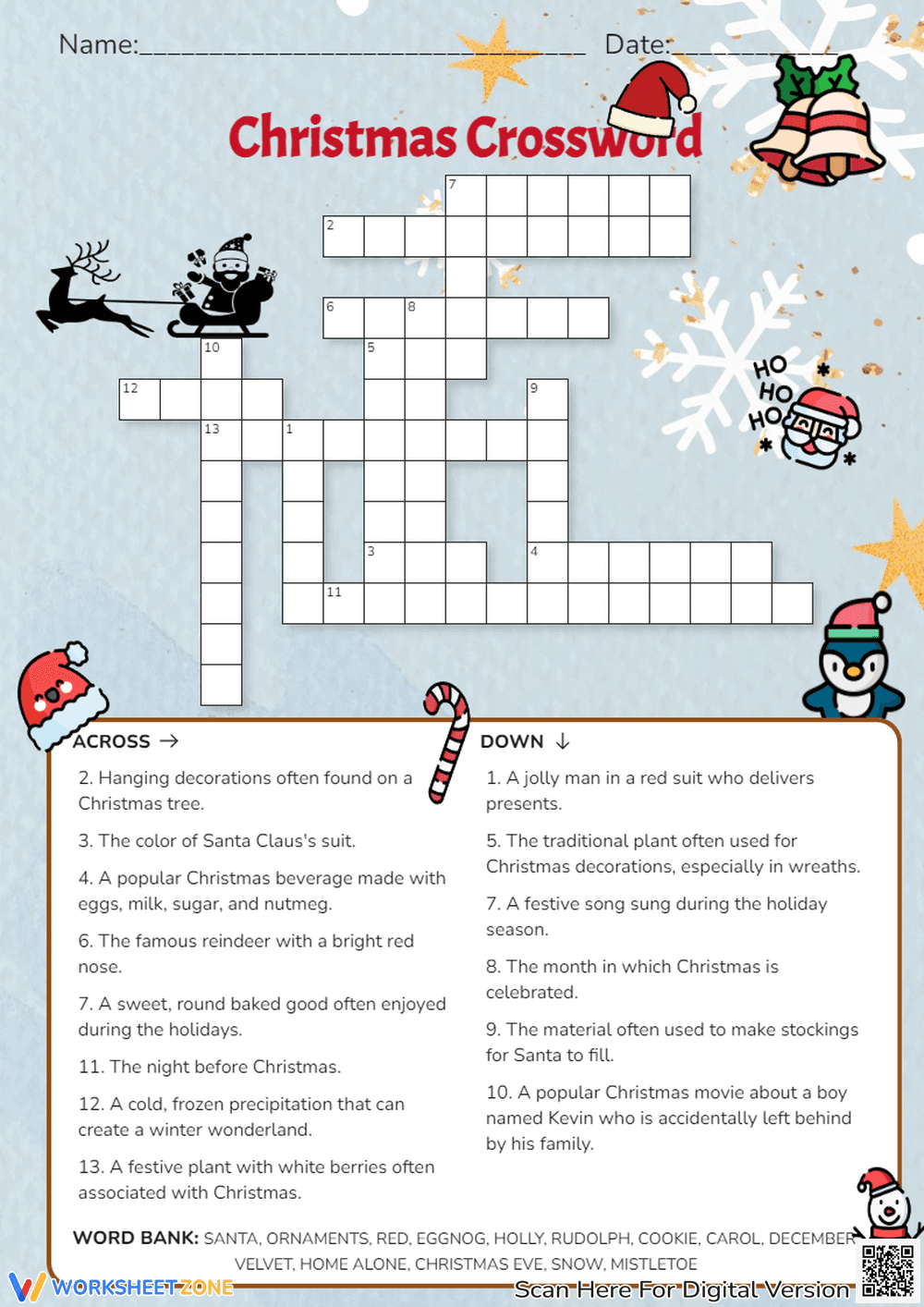 Christmas Crossword Puzzle - Page 1