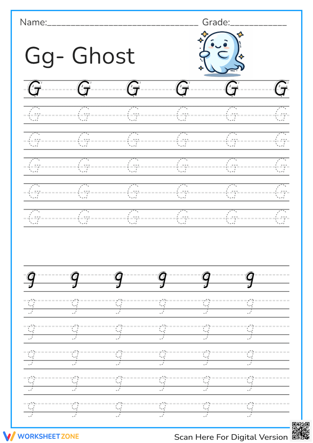 Letter Tracing Worksheet - Page 1