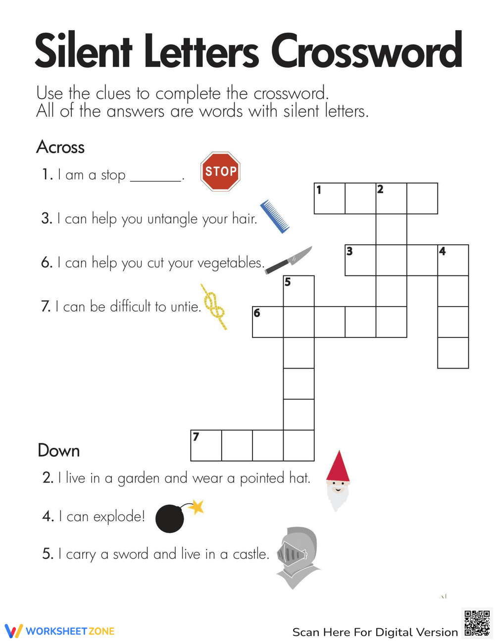 Silent Letters Crossword - Page 1