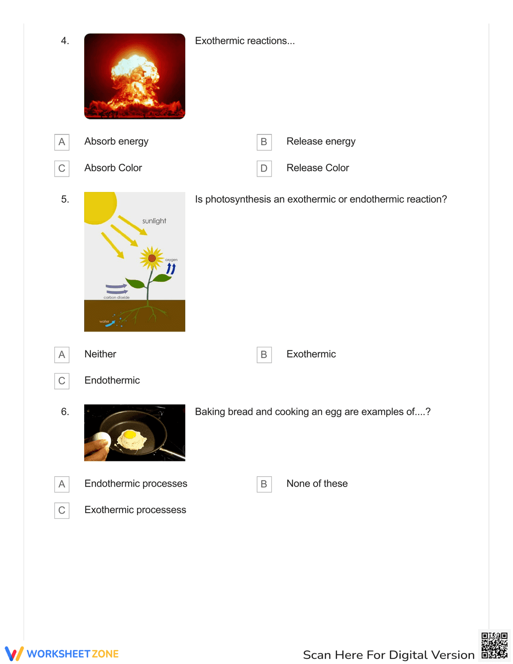 Exothermic Reactions Review Sheet - Page 2