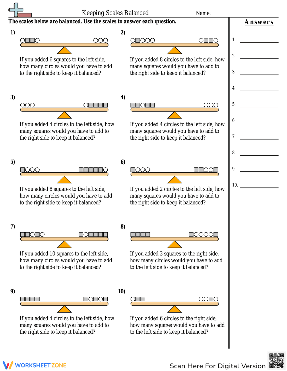 Keeping Scales Balanced - Page 1