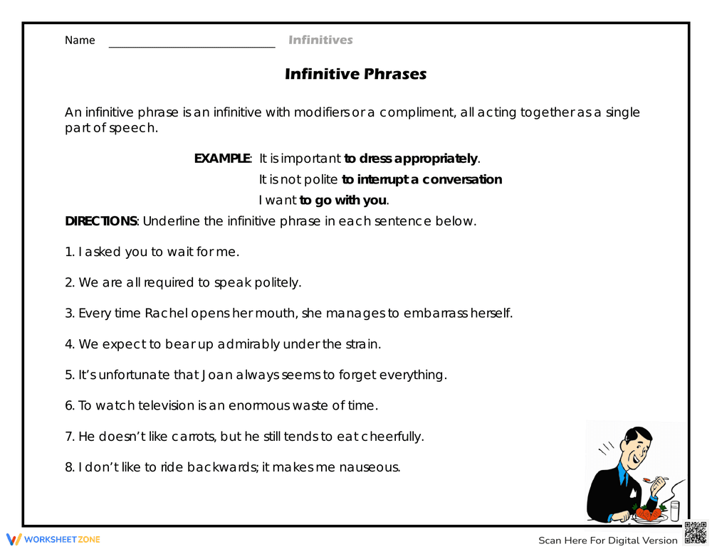 Understanding Phrases Worksheet - Page 1