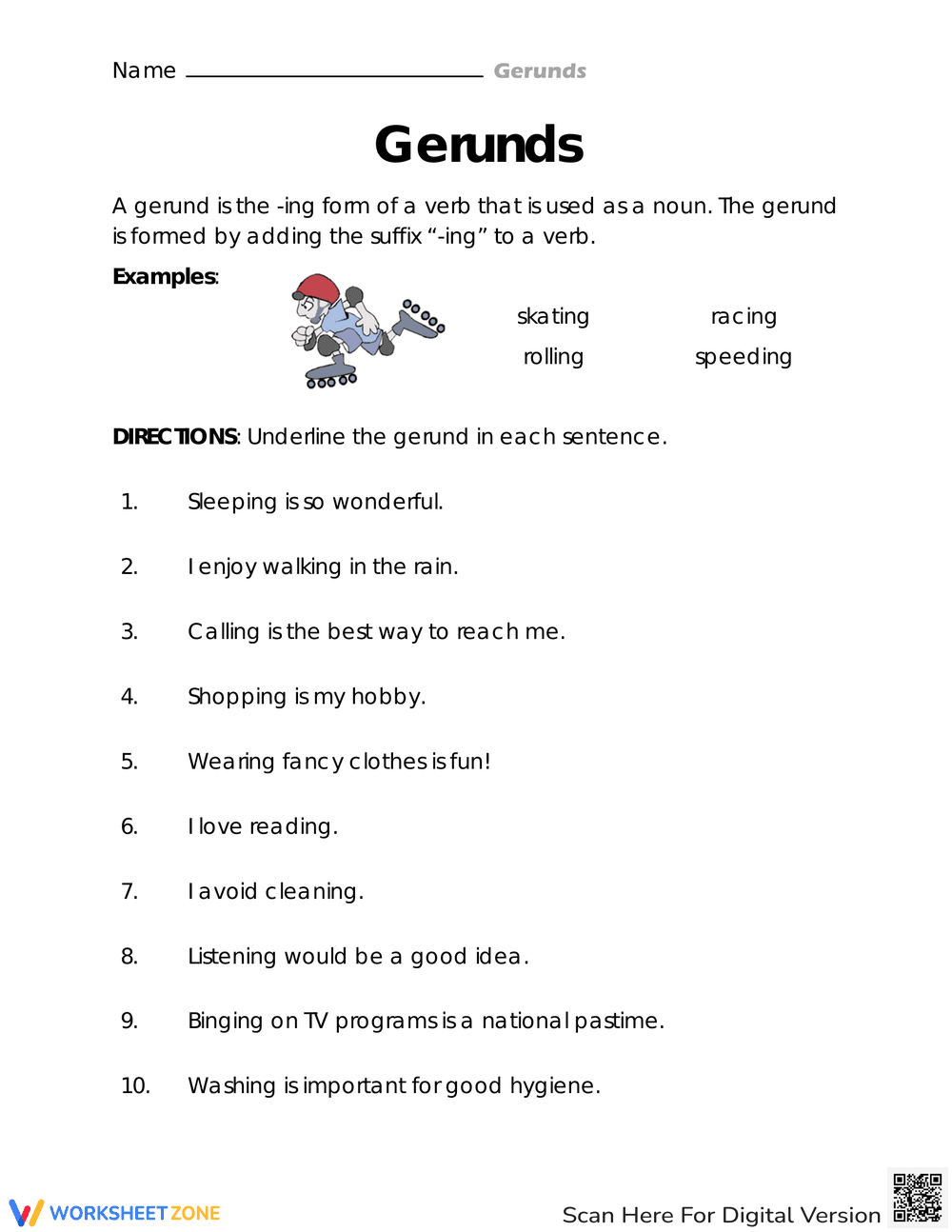 Hunting for Verbs in Disguise Worksheet - Page 1
