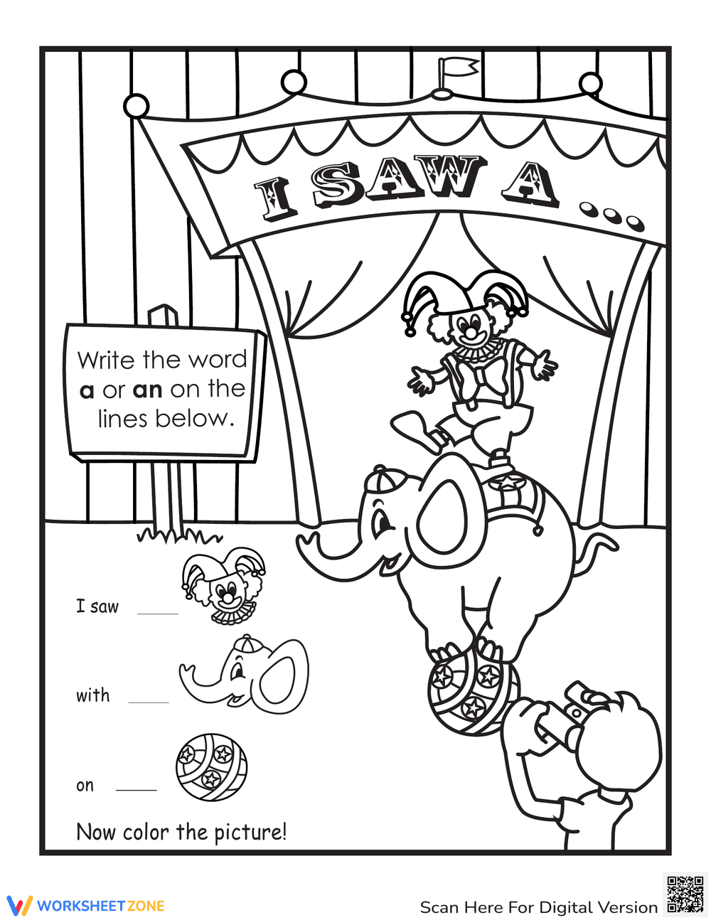 A Versus An Usage Worksheet - Page 1
