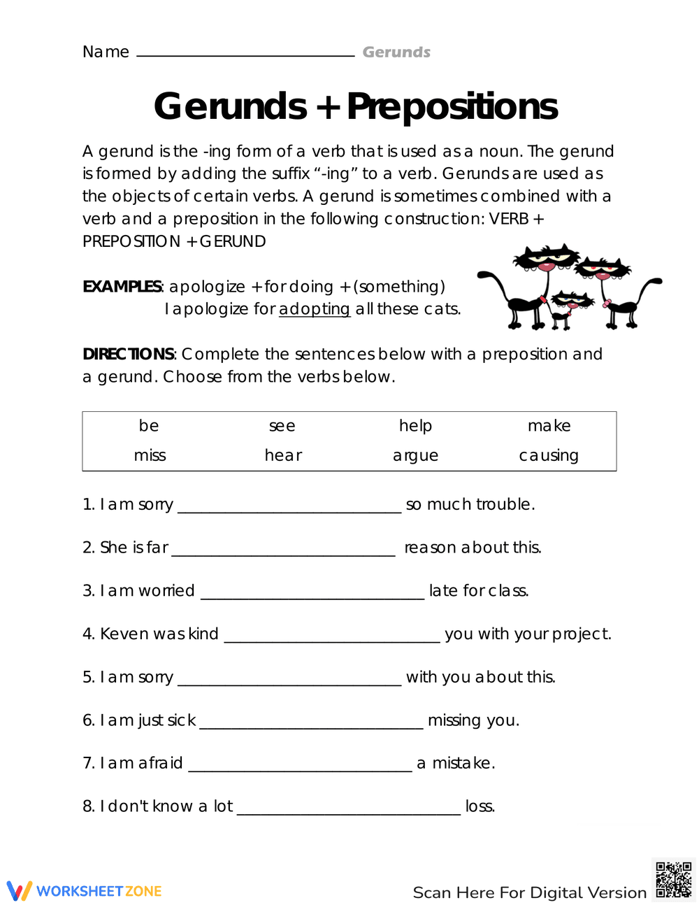 Mastering Preposition Combination Worksheet - Page 1