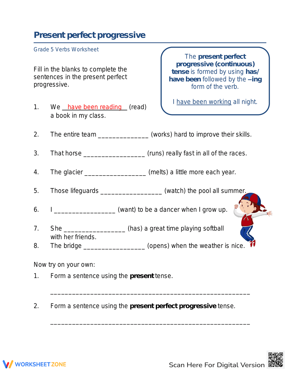 Present perfect progressive - Page 1