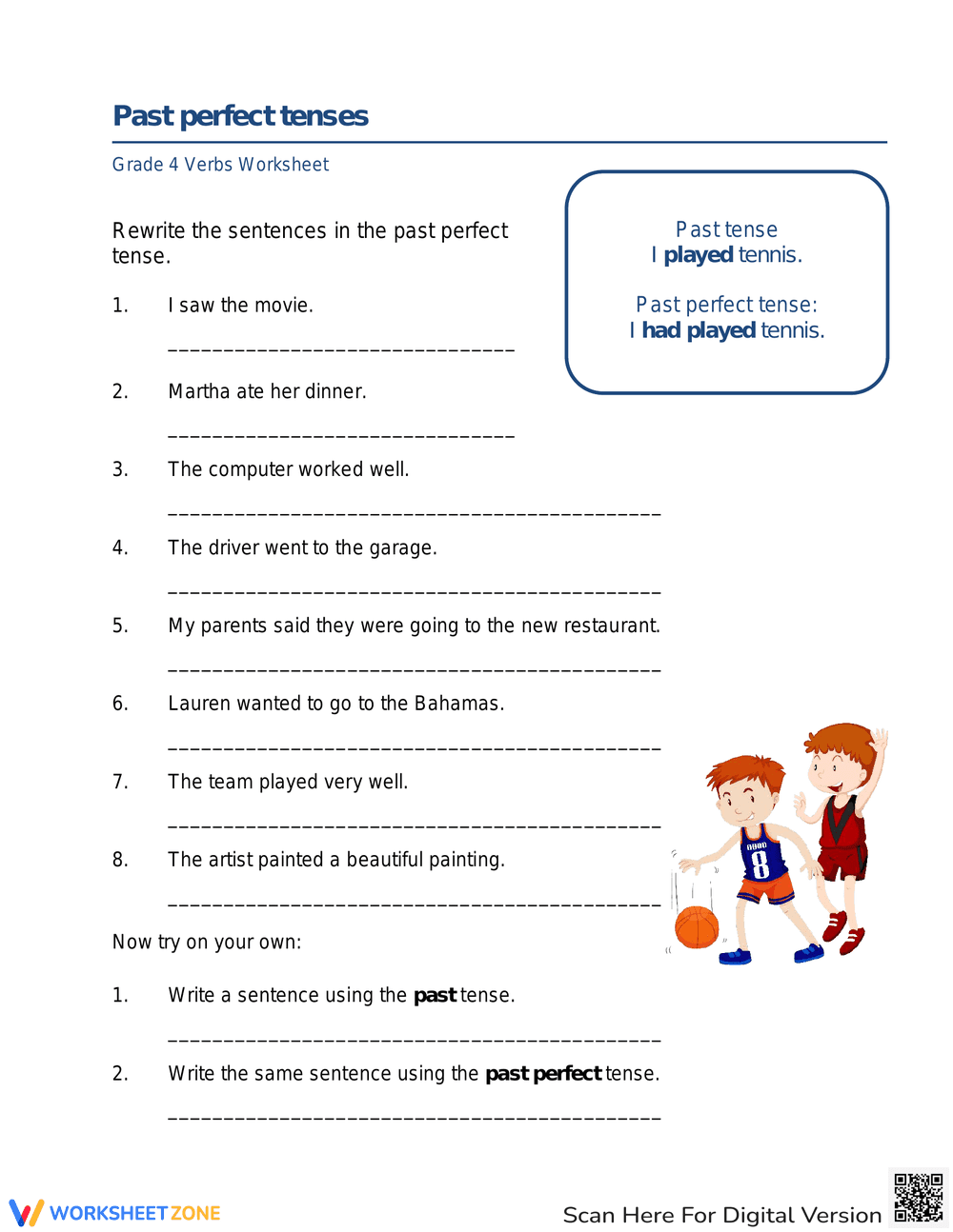 Past perfect tenses 1 - Page 1