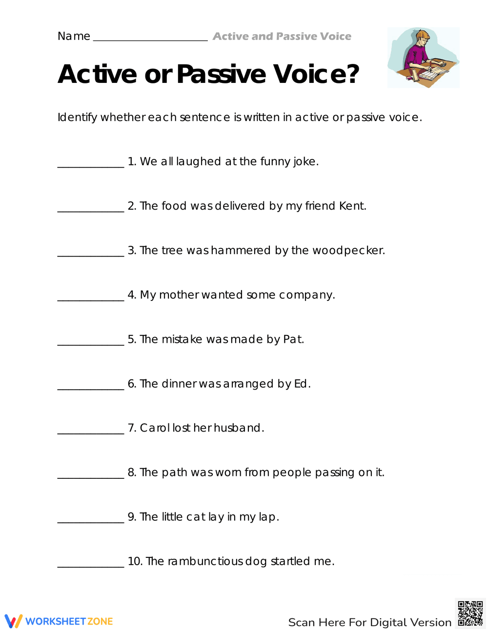 Classification Worksheet - Page 1