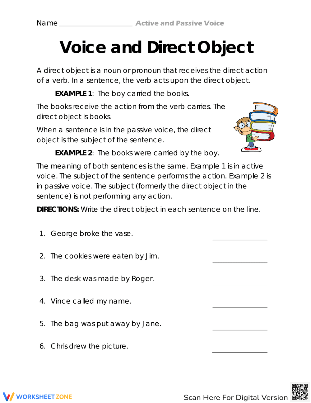 Voice and Direct Object - Page 1