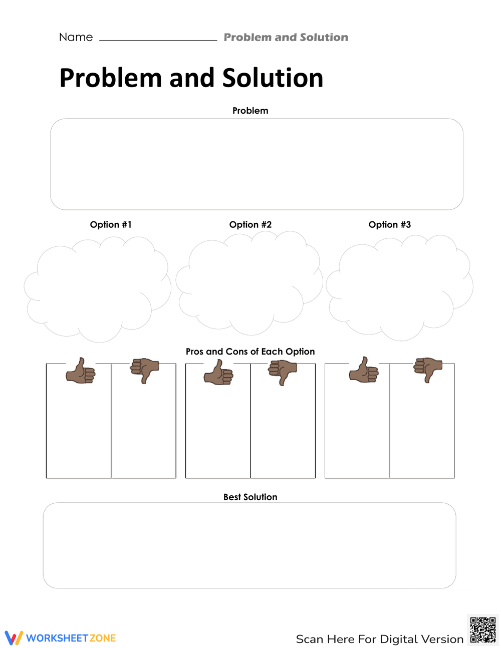 Problem and Solution Worksheet - Page 1