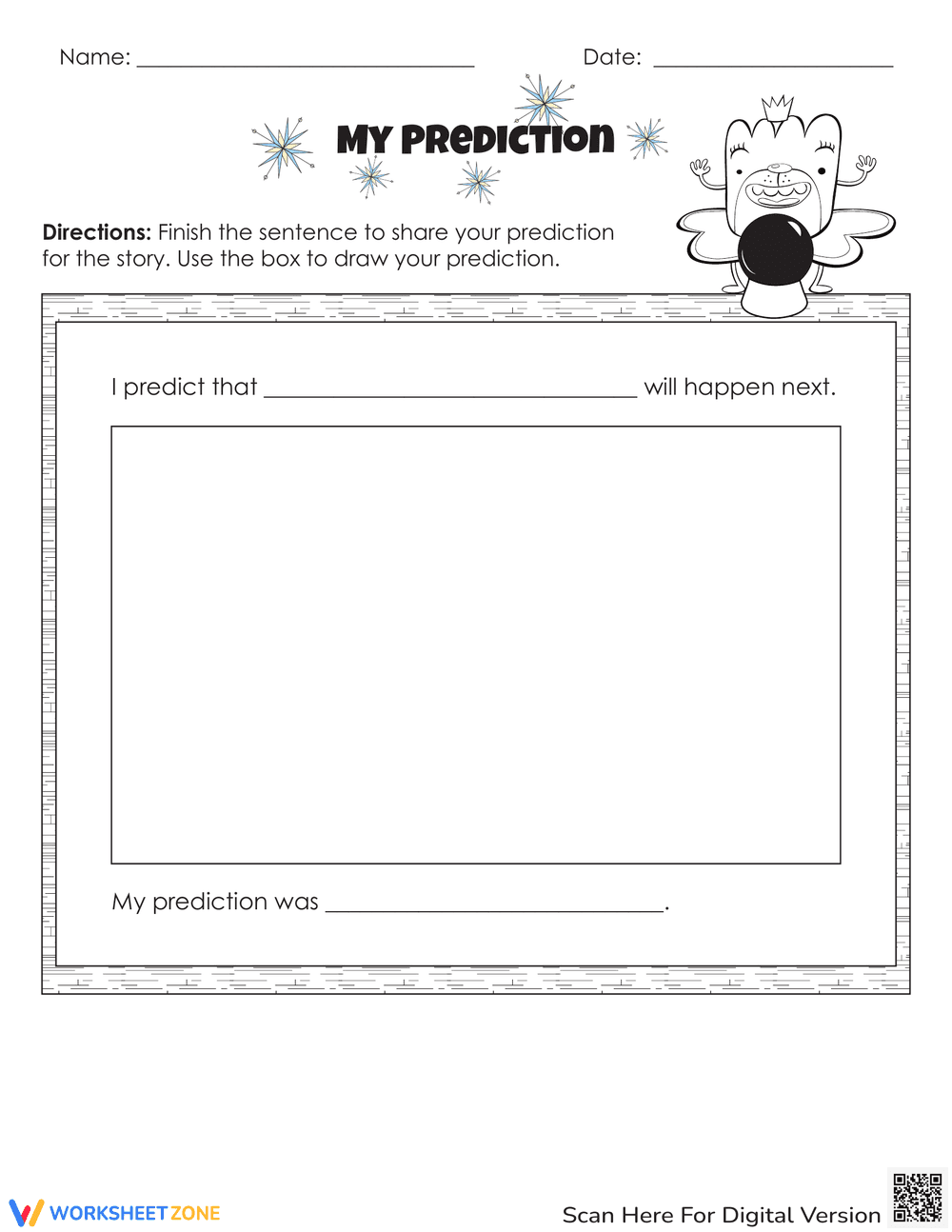 Making My Prediction Worksheet - Page 1