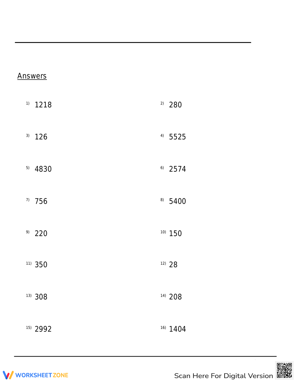Practice Least Common Multiple with this Worksheet - Page 2