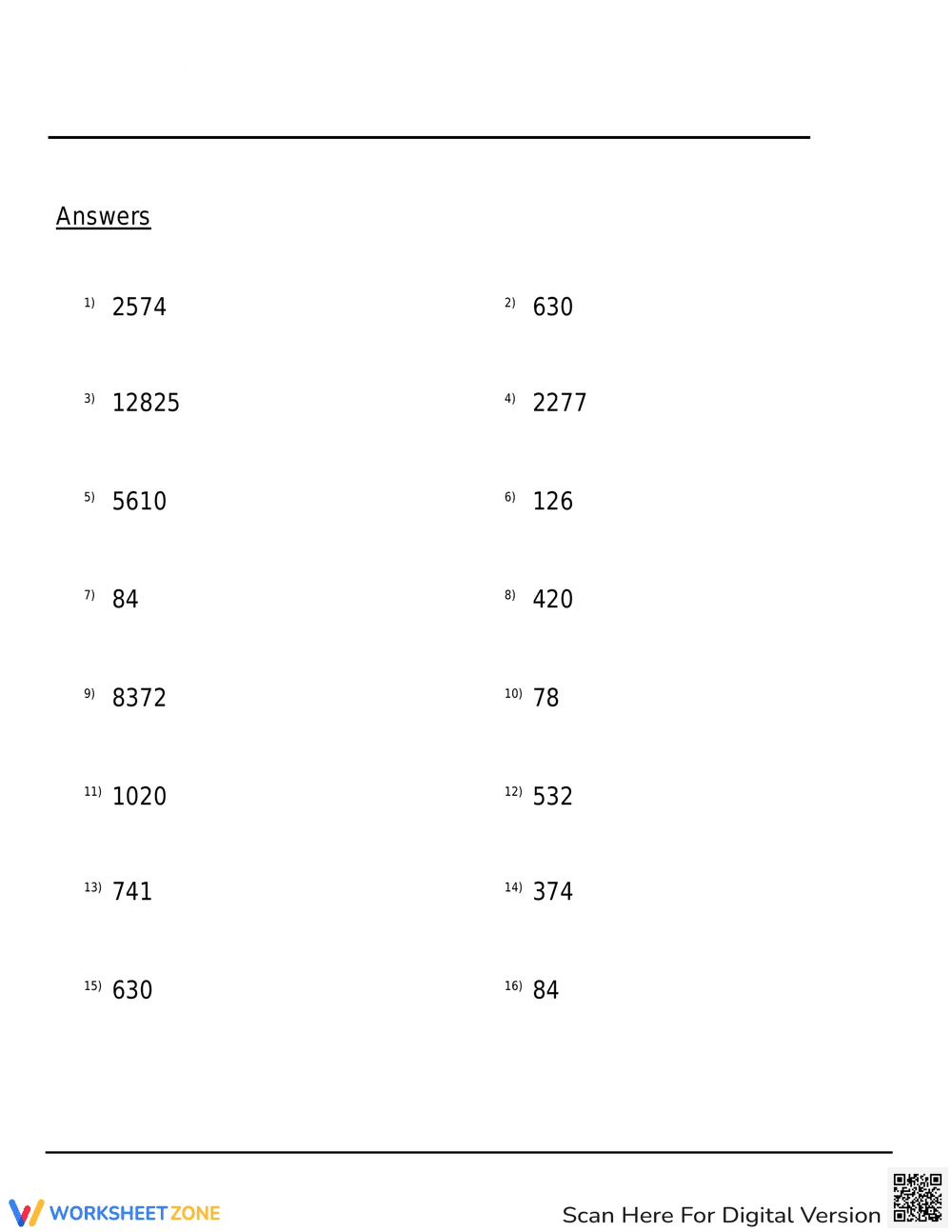 Least Common Multiple Made Easy: Practice Sheet - Page 2