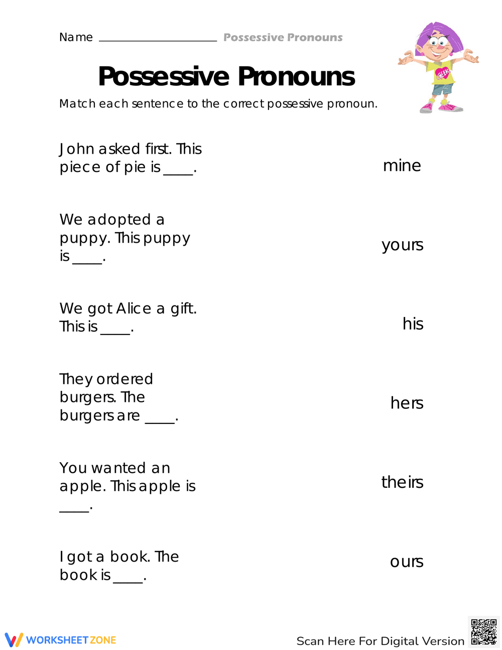 Matching Them Up: A Fun Worksheet - Page 1