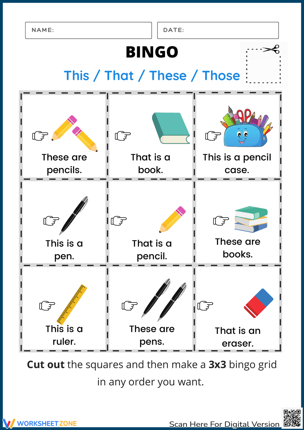 Perfect Demonstrative Pronouns: This, That, These, Those - Page 1