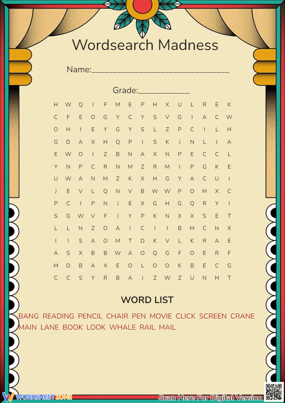 Wordsearch Madness - Page 1