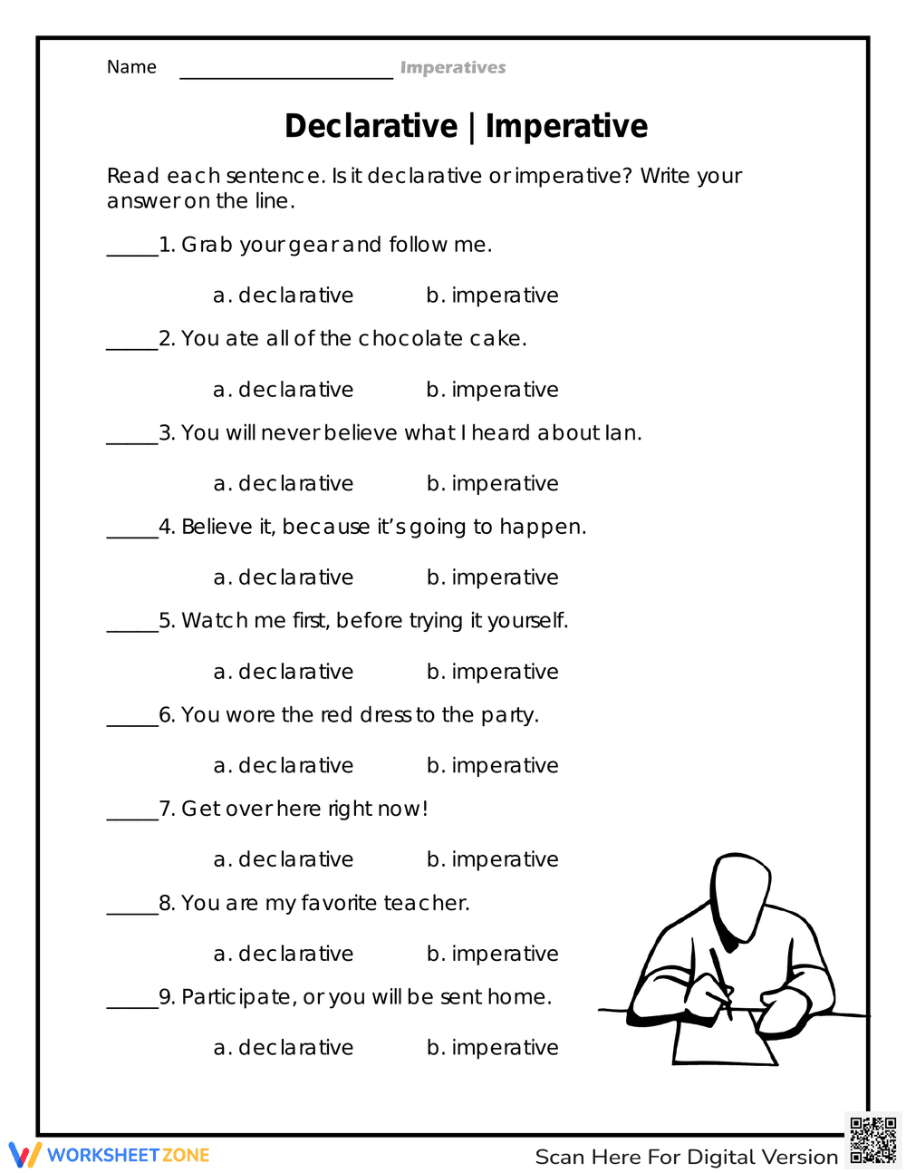 Declarative or Imperative Sentences? - Page 1