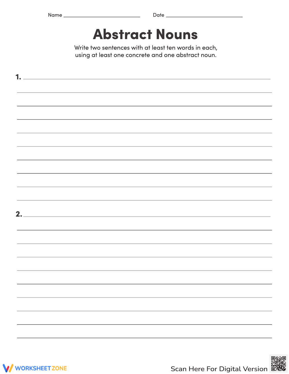 Abstract Nouns - Page 4