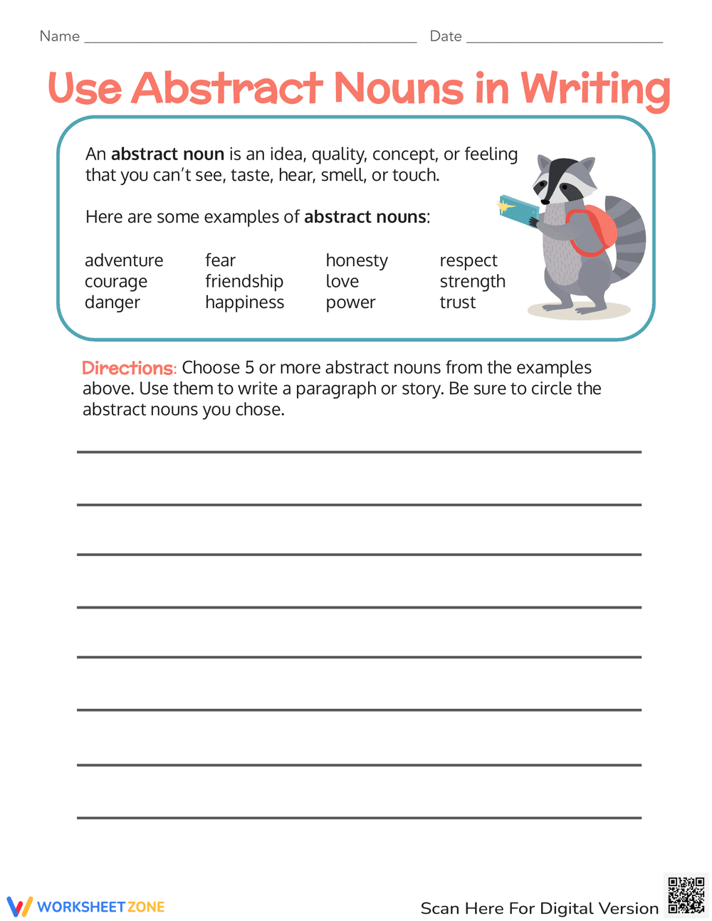 Using Abstract Nouns in Writing - Page 1