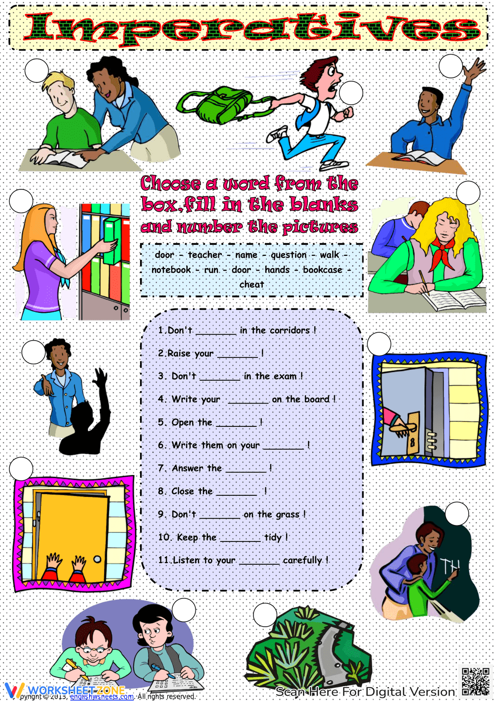 Imperative Mood ESL Grammar Exercises - Page 1