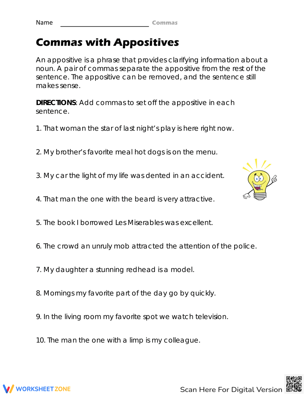 Identifying and Using Appositives - Page 1