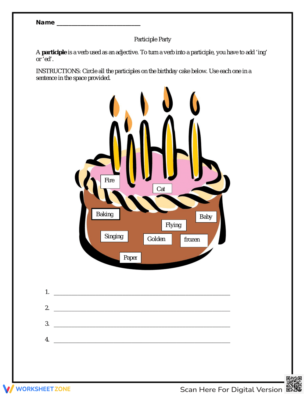 Identifying and Using Participles - Page 1