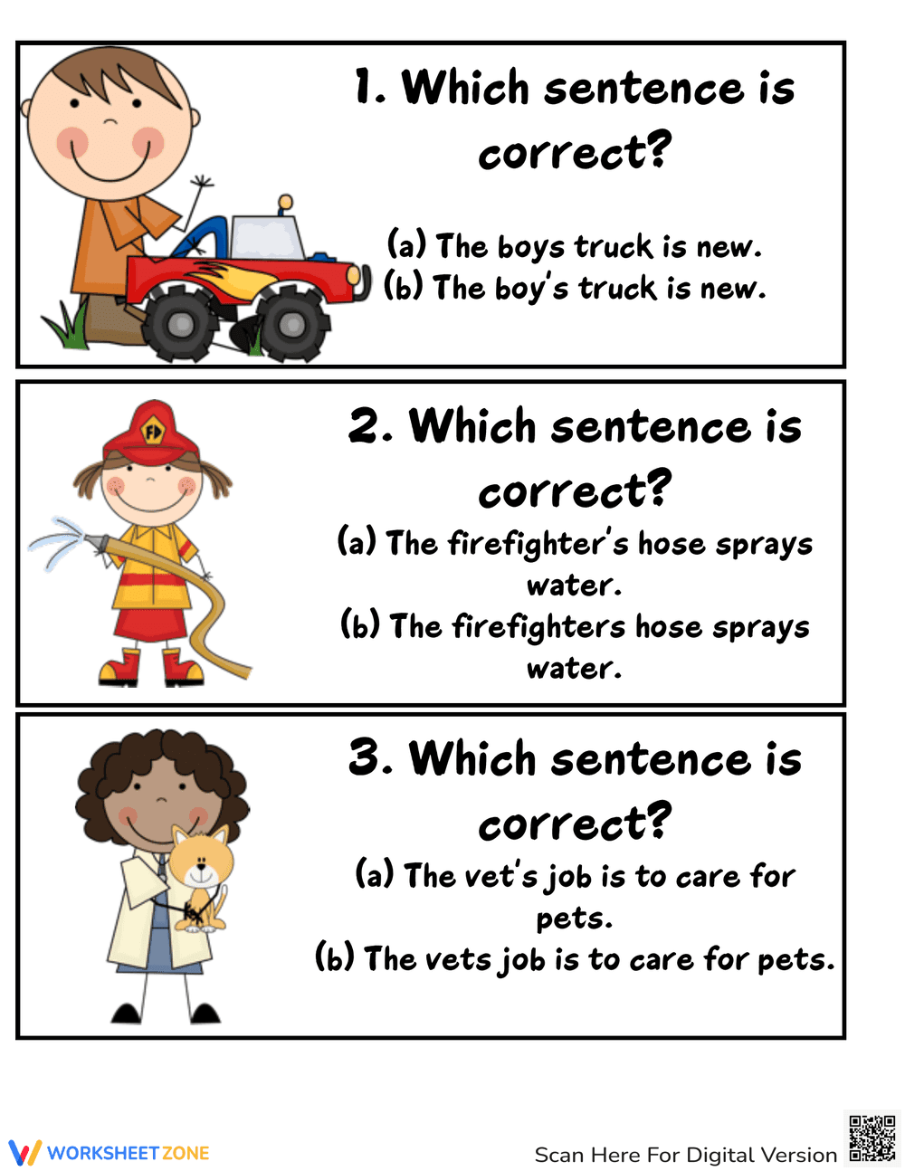 Possessive Nouns Pack Practice Worksheets - Page 2