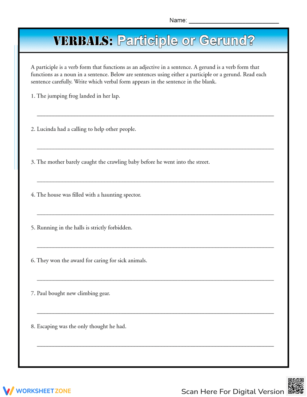 Participle or Gerund? - Page 1