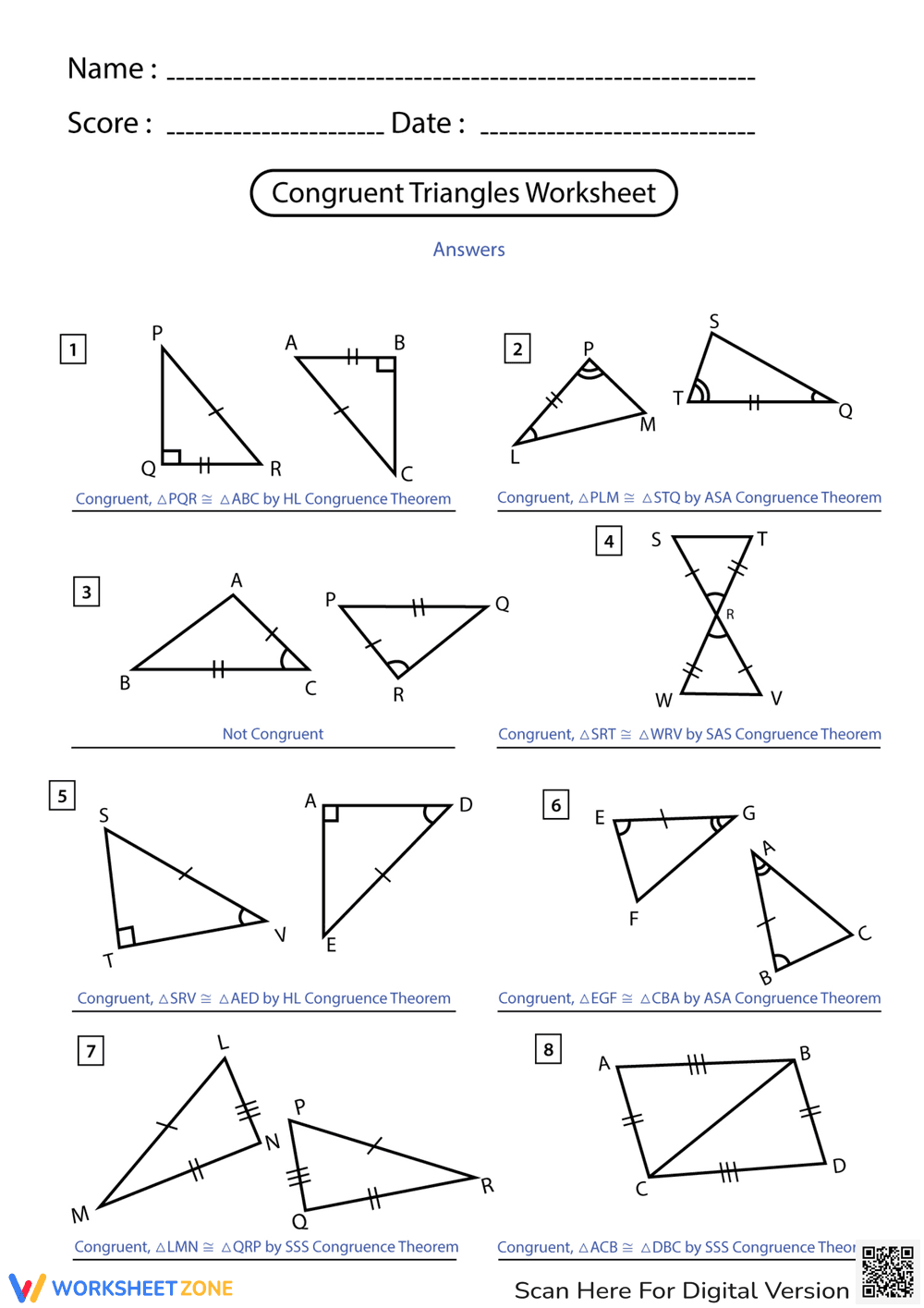 Understanding Congruent Triangles - Page 2