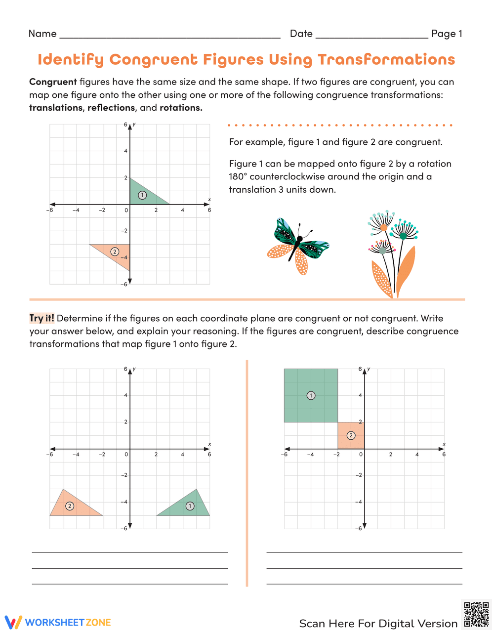 Identify Congruent Figures - Page 1