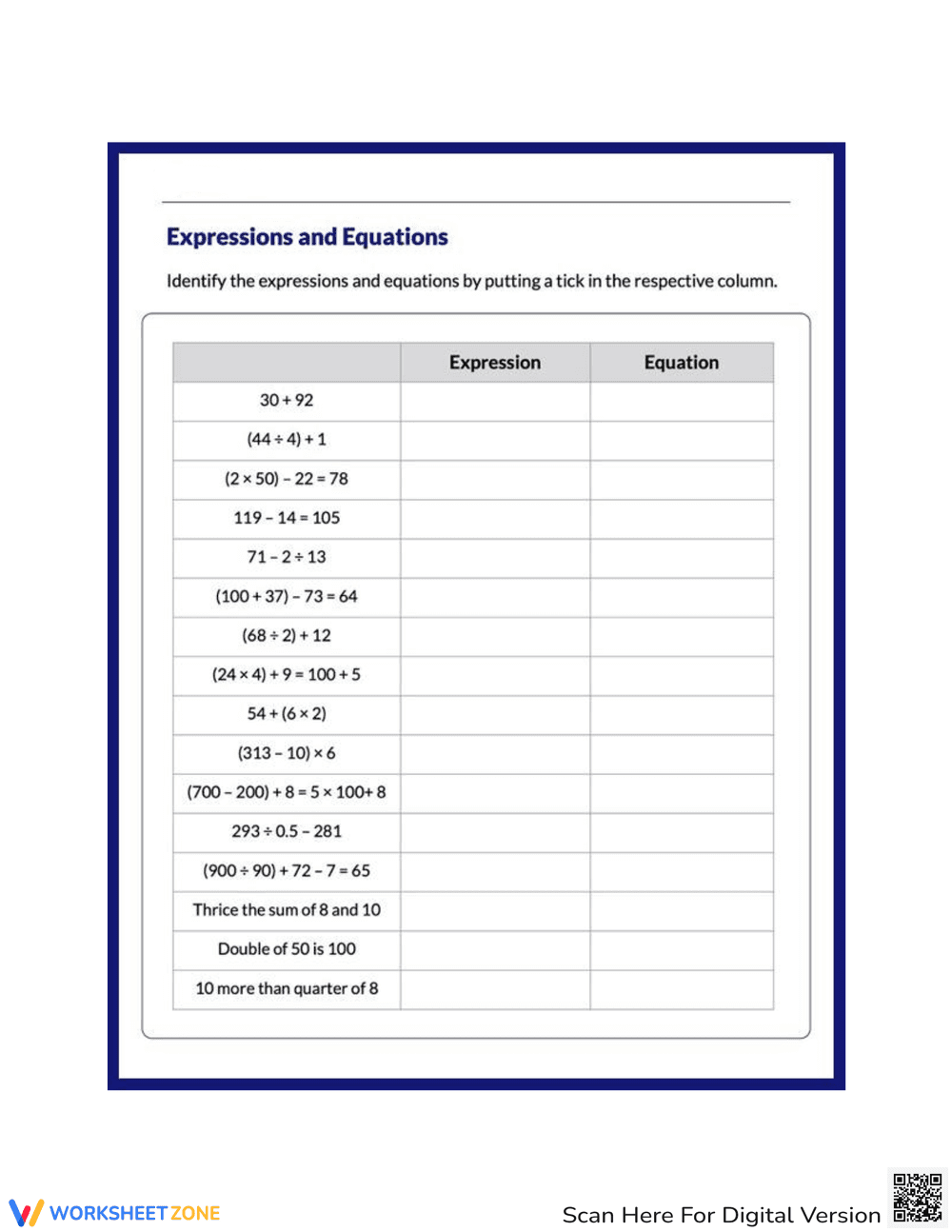Identifying Expressions and Equations: A Clear Guide - Page 1