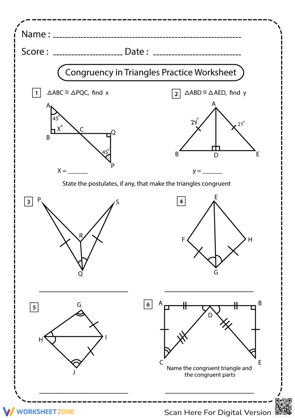 Unlock Triangle Congruency with Methods! - Page 1