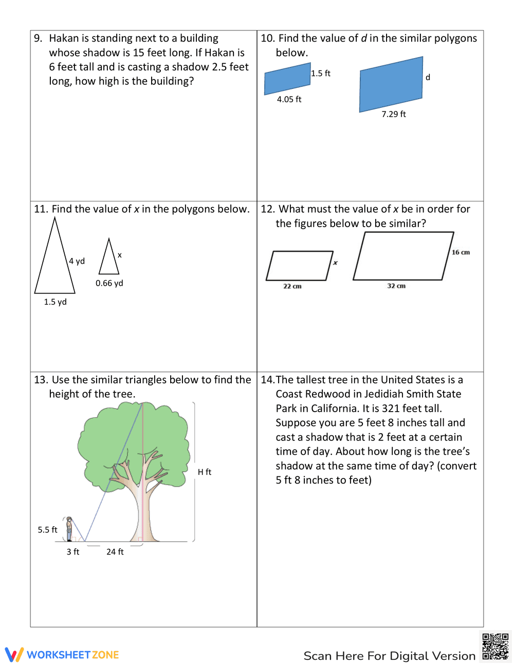 Practice with Similar Figures Worksheet - Page 2