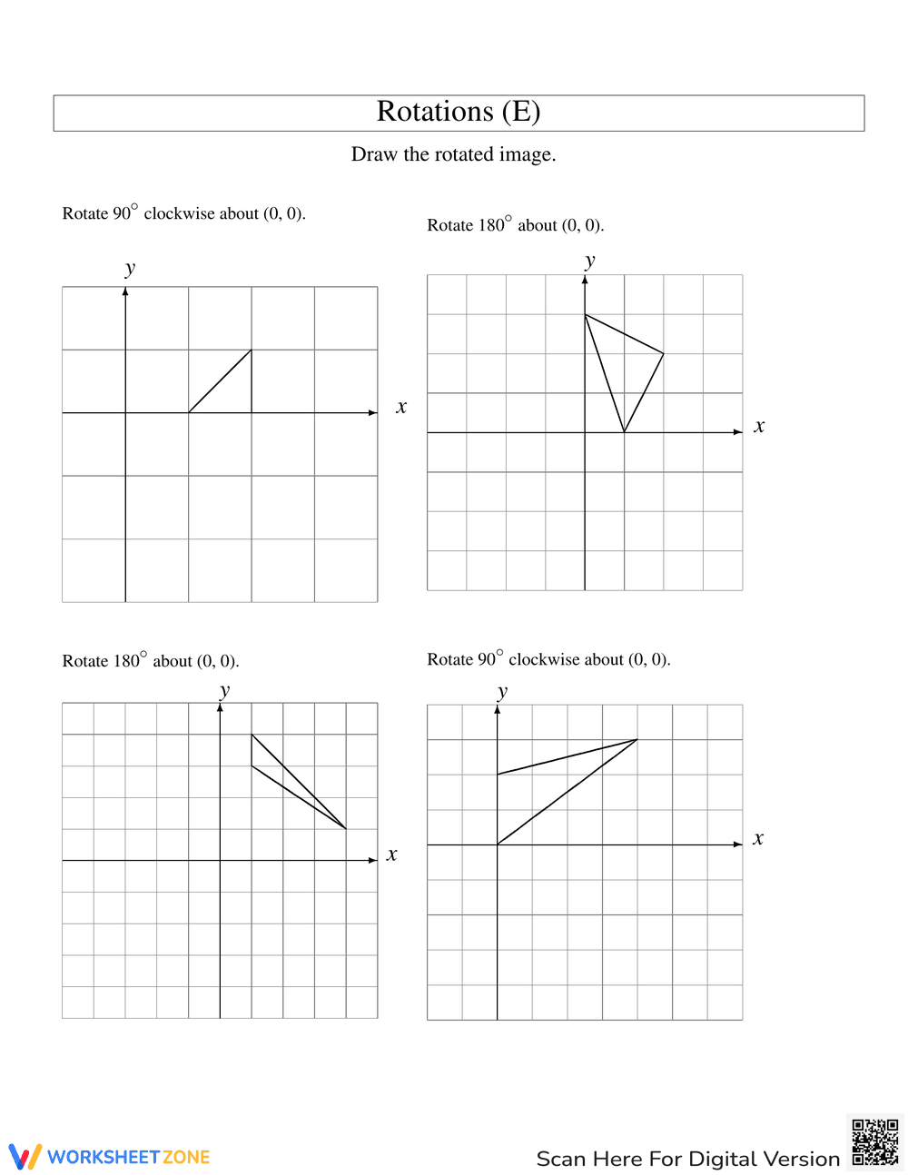 Practice Rotation Worksheet for Geometry Skills - Page 1