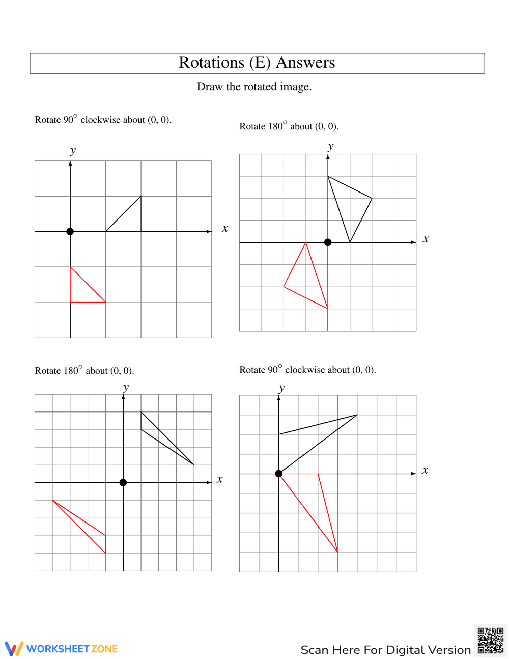Practice Rotation Worksheet for Geometry Skills - Page 2