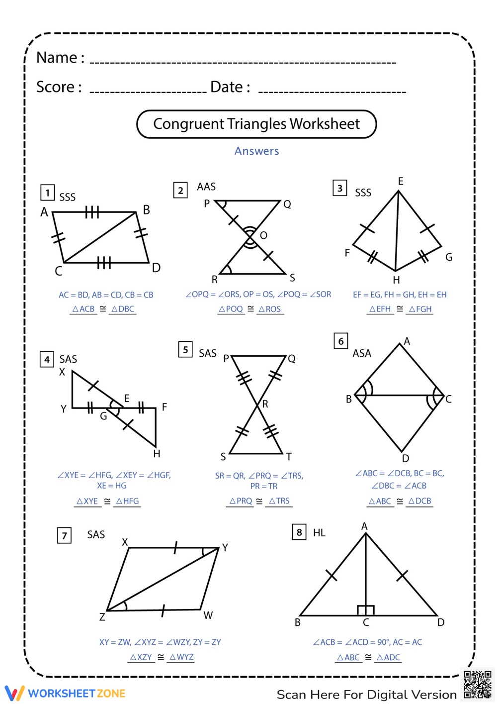 Congruent Triangles 3 - Page 2