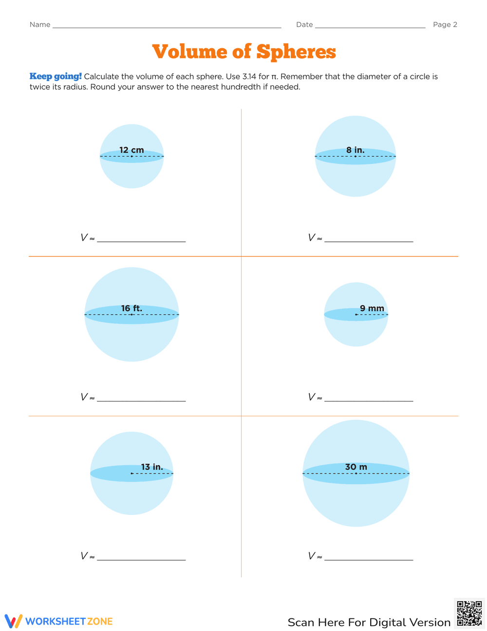 Calculating the Volume of Spheres - Page 2