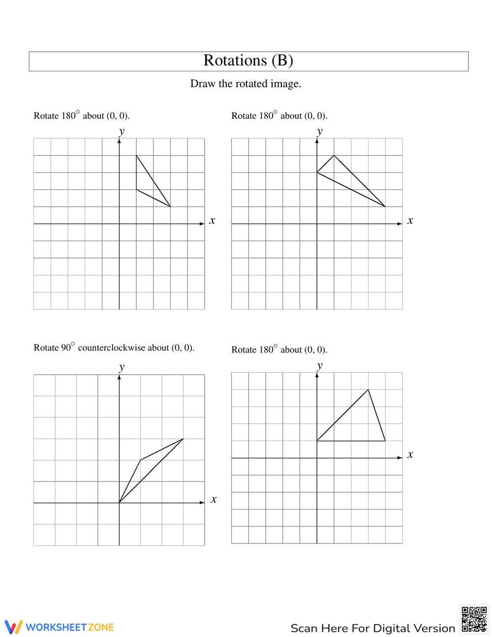 Rotation Practice: Geometry Worksheet - Page 1